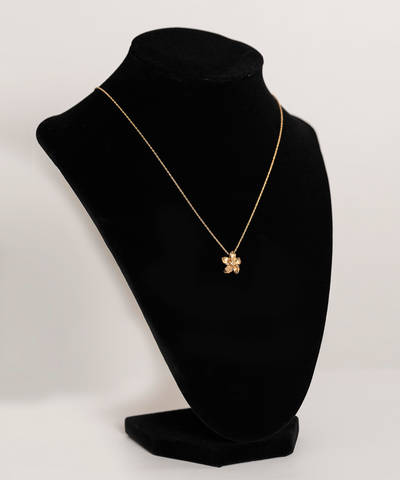 Woman's Rope with Flower Pendant 14k Gold - ONeil's Jewelry 