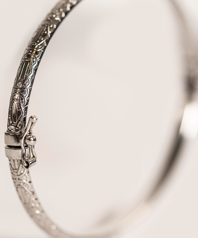 Woman’s White Gold Bangle Bracelet - ONeil's Jewelry 