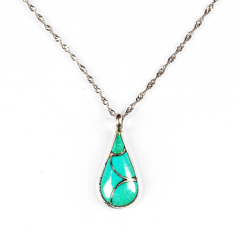 Woman’s Necklace with Turquoise Charm - ONeil's Jewelry 
