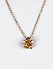Woman's Rope with Flower Pendant 14k Gold - ONeil's Jewelry 