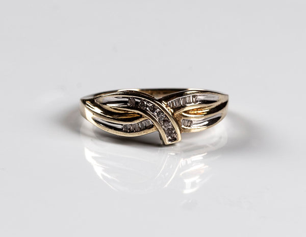 Diamond Baguette Cluster 14k Gold Ring - ONeil's Jewelry 