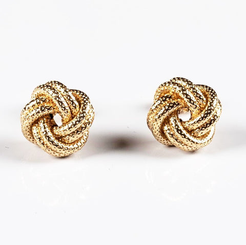 Vintage Bold Beautiful Rope Style Earrings 18k Yellow Gold - ONeil's Jewelry 