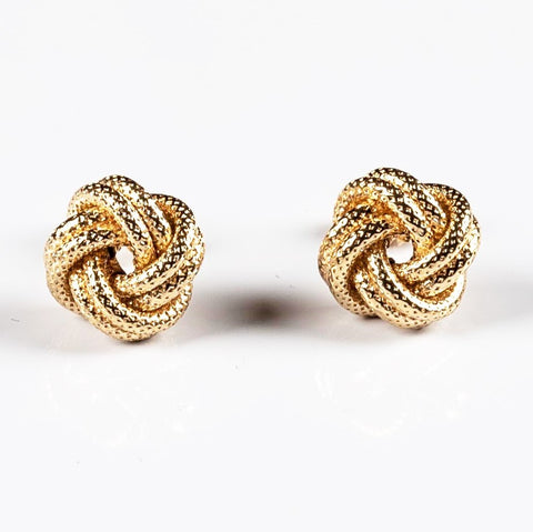 Vintage Bold Beautiful Rope Style Earrings 18k Yellow Gold - ONeil's Jewelry 