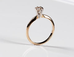 Diamond Solitaire 14k Gold Ring - ONeil's Jewelry 