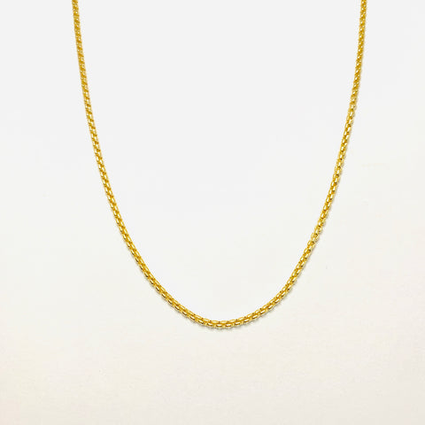 Unisex Necklace Box Link 14k Yellow Gold - ONeil's Jewelry 