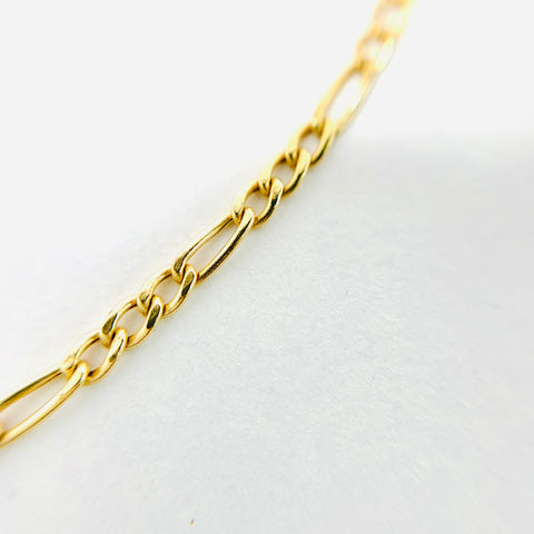Woman's Figaro Anklet 14k Yellow Gold - ONeil's Jewelry 