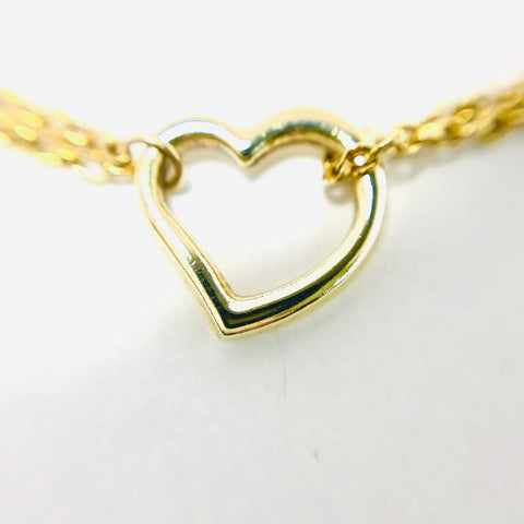 Heart Anklet 10k Yellow Gold - ONeil's Jewelry 