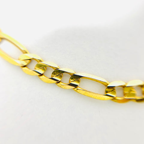 Woman's Figaro Bracelet 10k Yellow Gold - ONeil's Jewelry 