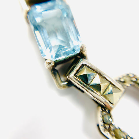 Vintage Sterling Silver Topaz Bracelet - ONeil's Jewelry 