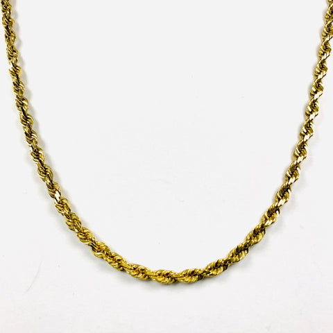 Men's Solid Rope Diamond Cut Chain 10k - ONeil's Jewelry 