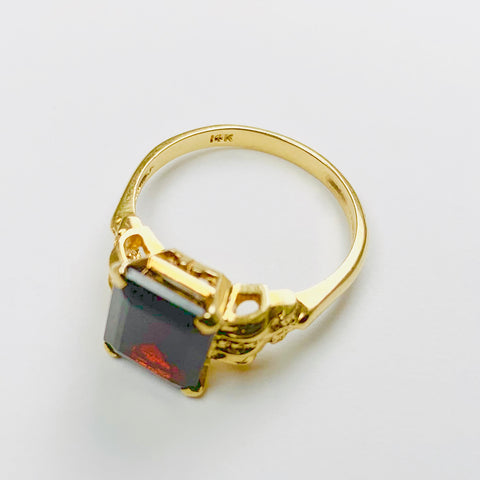 Vintage Garnet Ring 14k Gold - ONeil's Jewelry 