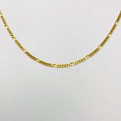 Woman's Figaro Necklace 18k Yellow Gold - ONeil's Jewelry 