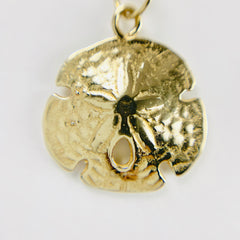 Sand Dollar Necklace 14k Yellow Gold - ONeil's Jewelry 