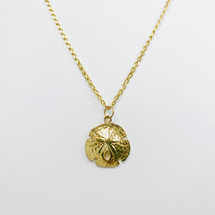 Sand Dollar Necklace 14k Yellow Gold - ONeil's Jewelry 