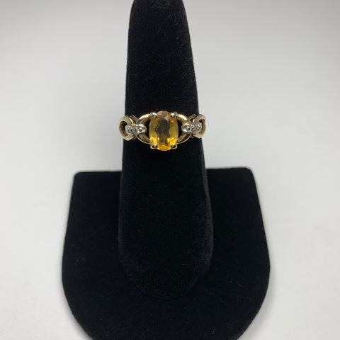 Vintage Woman's Citrine Ring 10k Yellow Gold - ONeil's Jewelry 