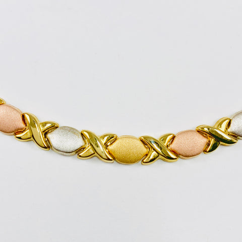 Woman's Hugs and Kisses Multi-Colored Bracelet 10k Yellow Gold - ONeil's Jewelry 