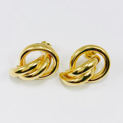 Vintage Circle Earrings 14k Yellow Gold - ONeil's Jewelry 