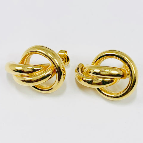 Vintage Circle Earrings 14k Yellow Gold - ONeil's Jewelry 
